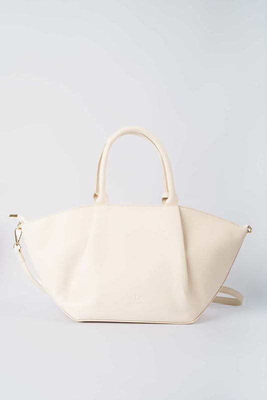 White Structured Tote Bag