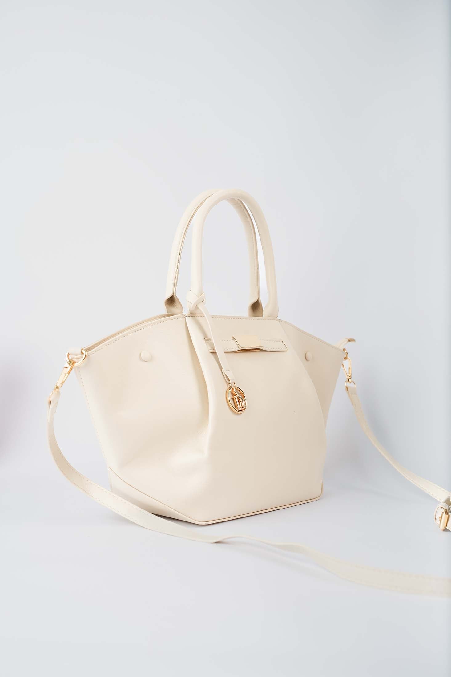 White Structured Tote Bag