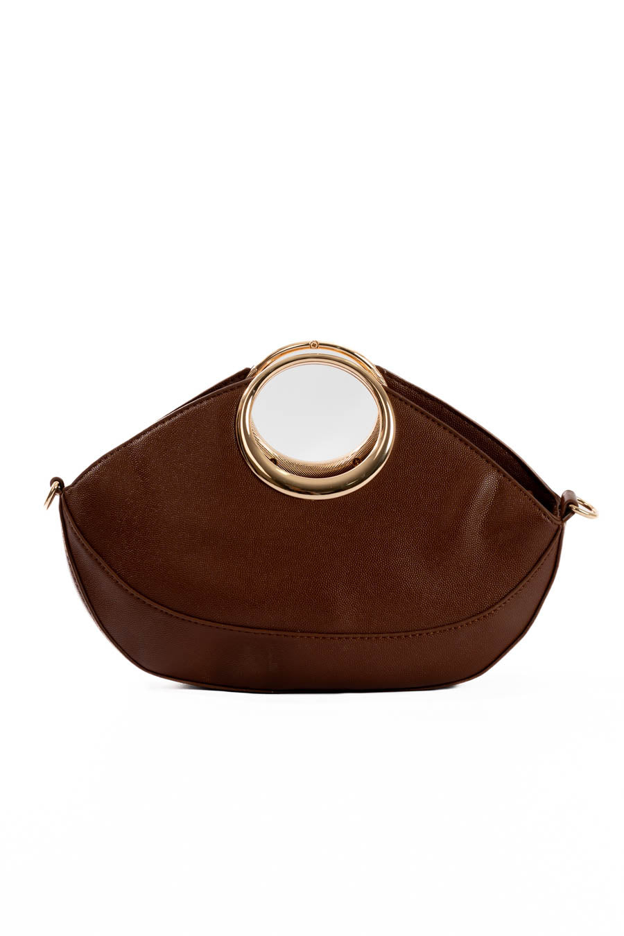 Chestnut Ring-Handle Clutch