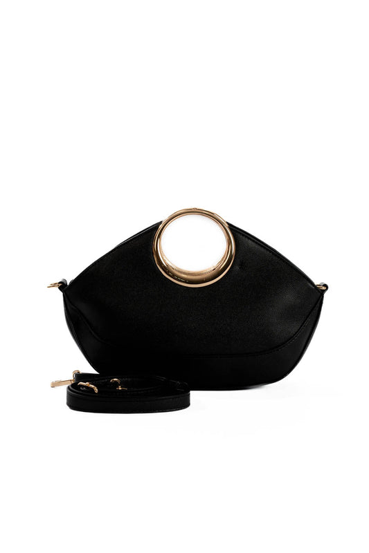 Midnight Ring-Handle Clutch