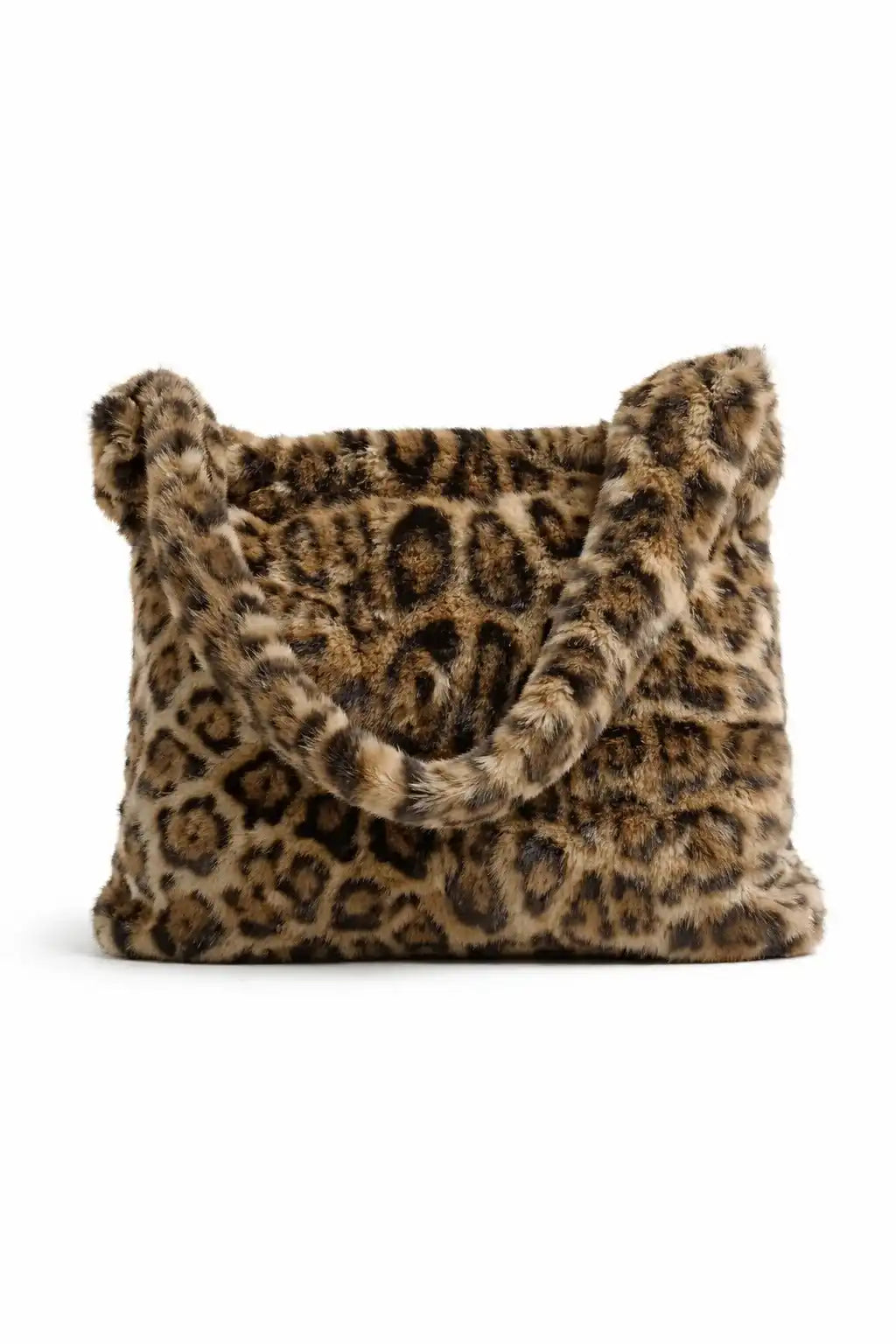 Leopard Faux Fur Shoulder Bag