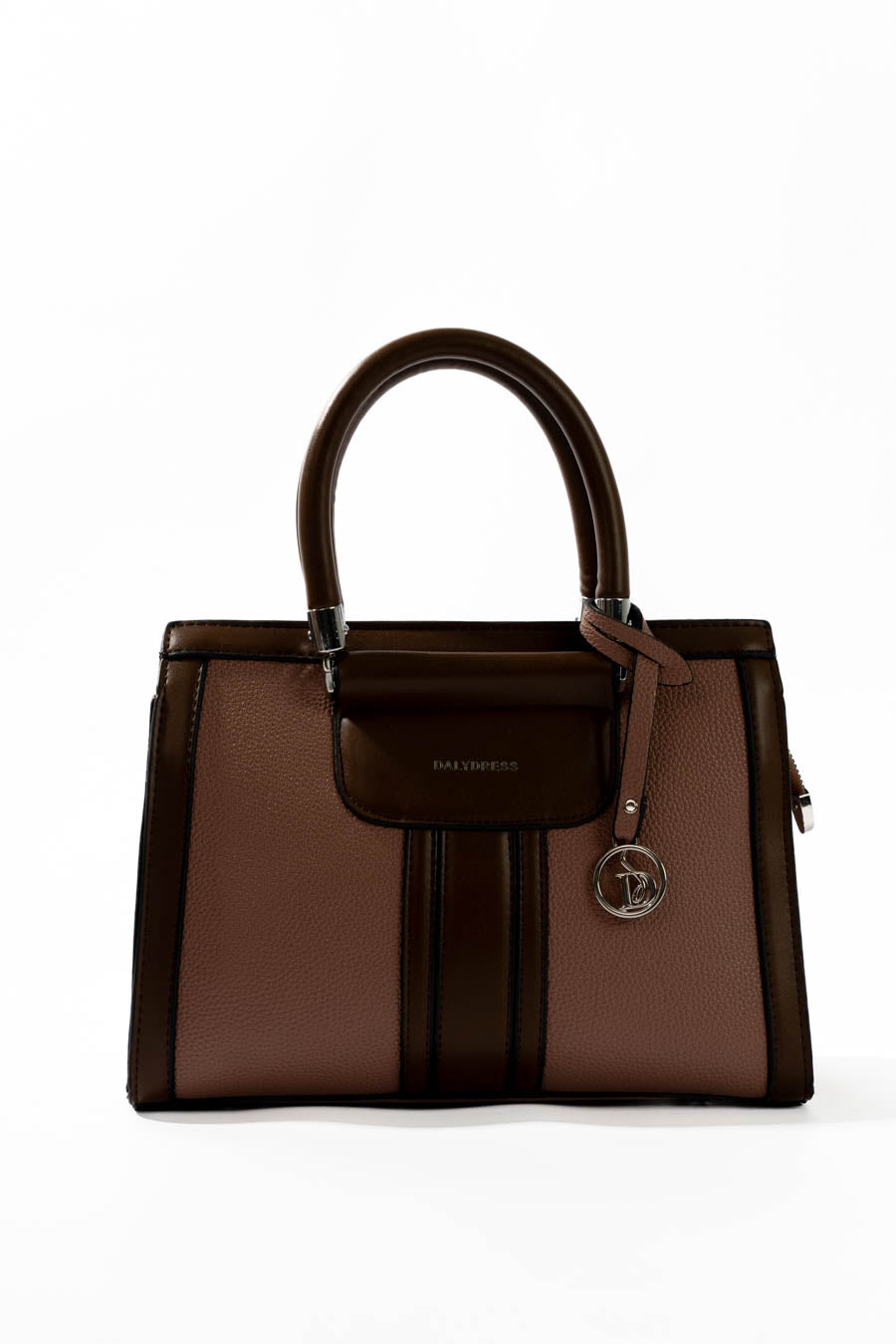 Blush & Mocha Structured Handbag