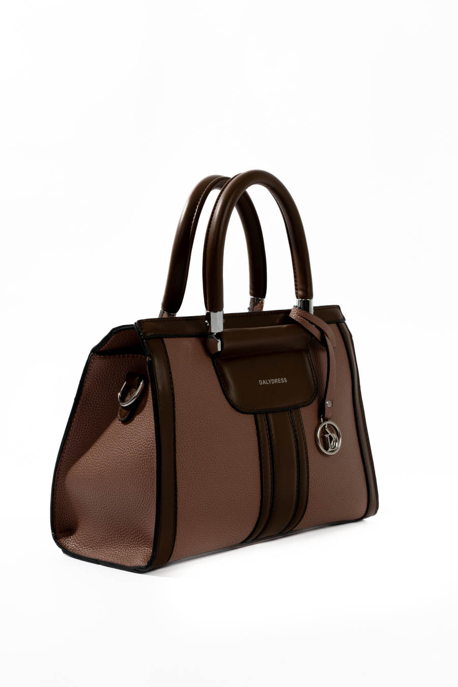 Blush & Mocha Structured Handbag