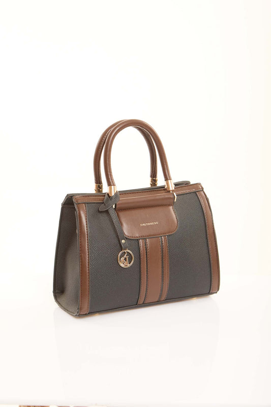 Graphite & Cognac Classic Tote