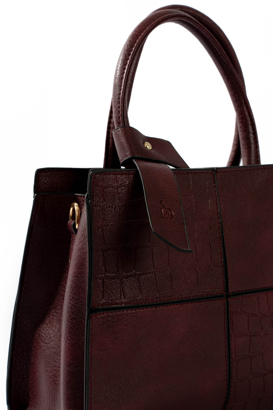 Maroon Structured Handbag