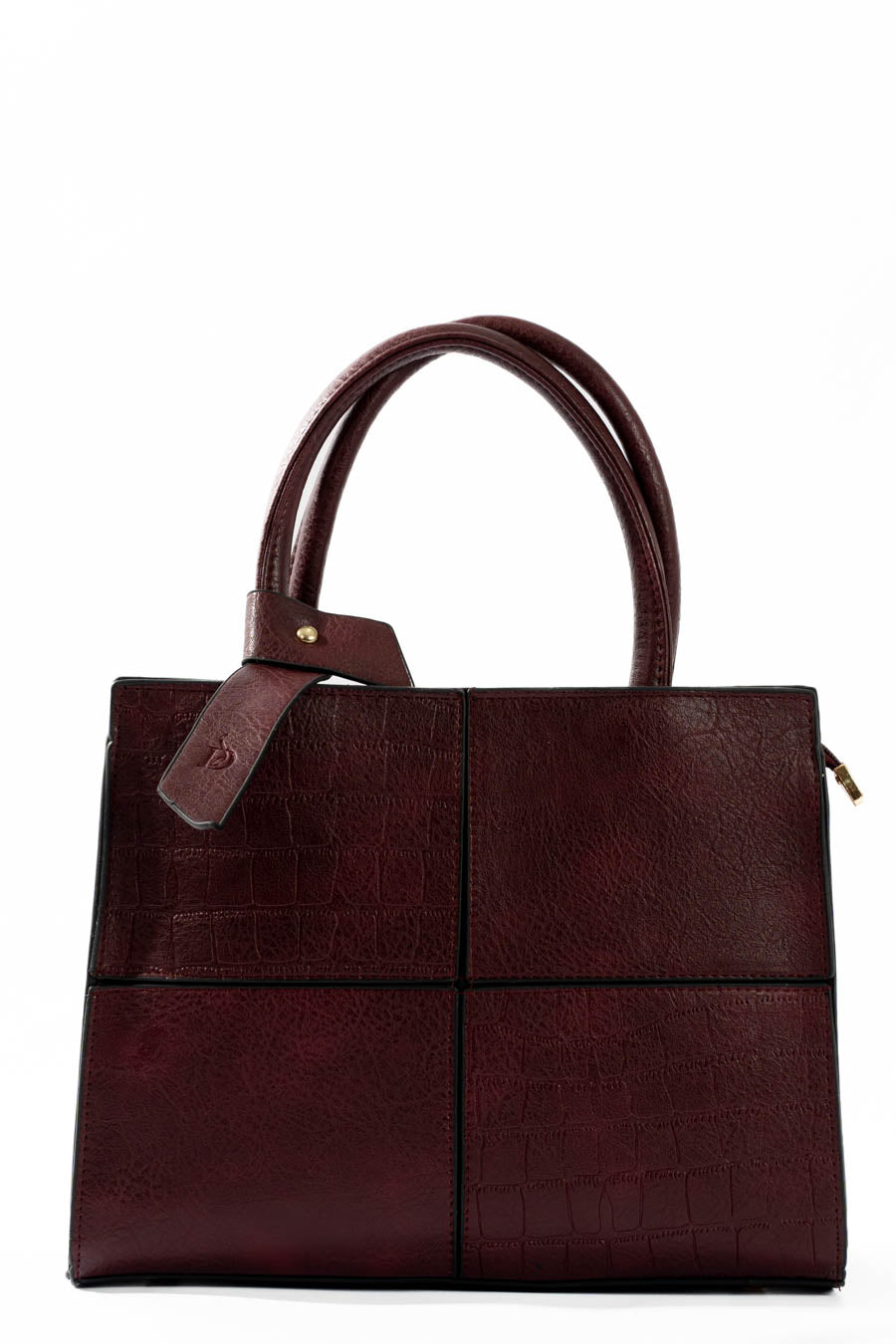 Maroon Structured Handbag
