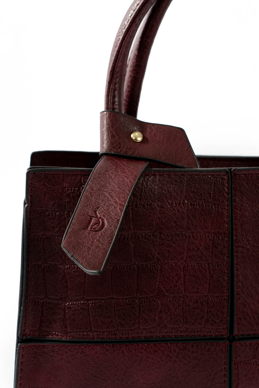 Maroon Structured Handbag