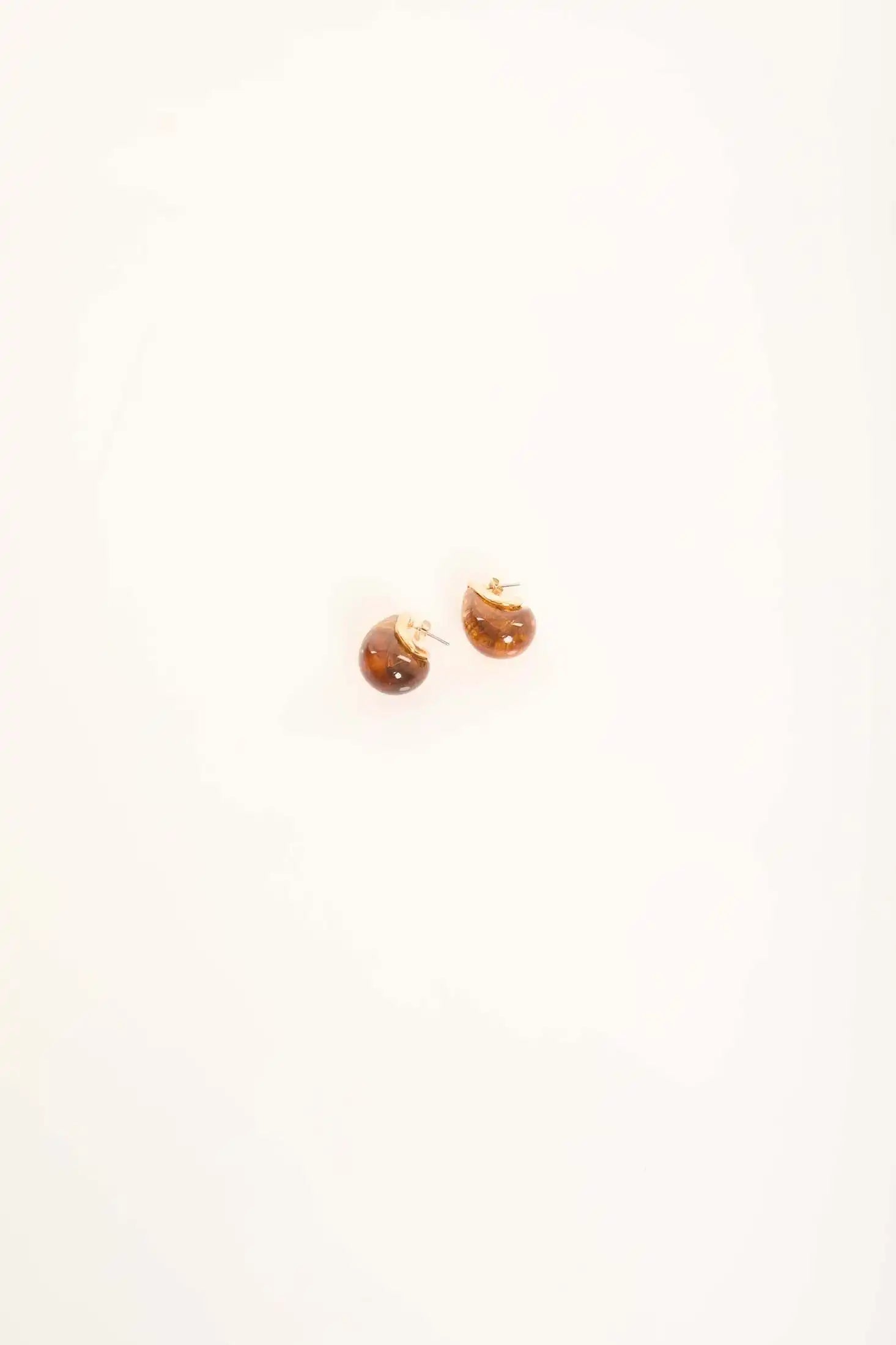 Amber Swirl Hoop Earrings