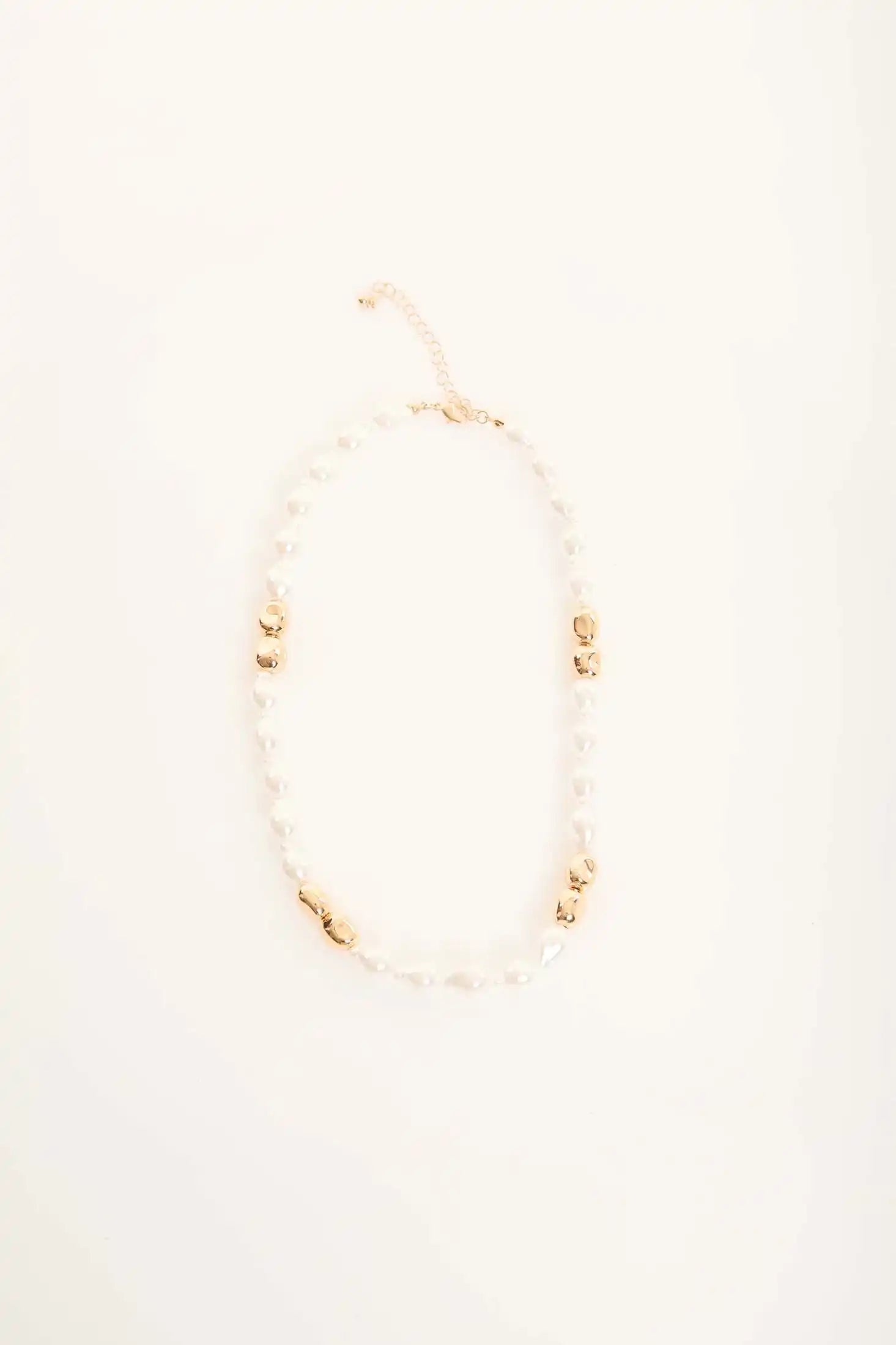 White with Golden Beads Harmony Necklace