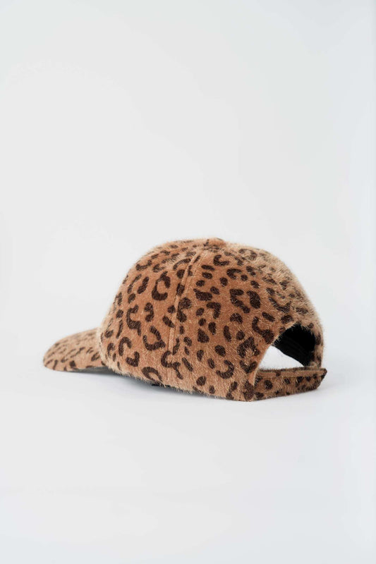Trendy Leopard Print Faux Fur Baseball Cap