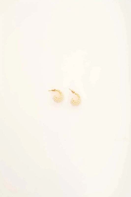 Beaded Teardrop Stud Earrings