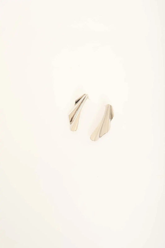 Folded Metal Statement Earrings