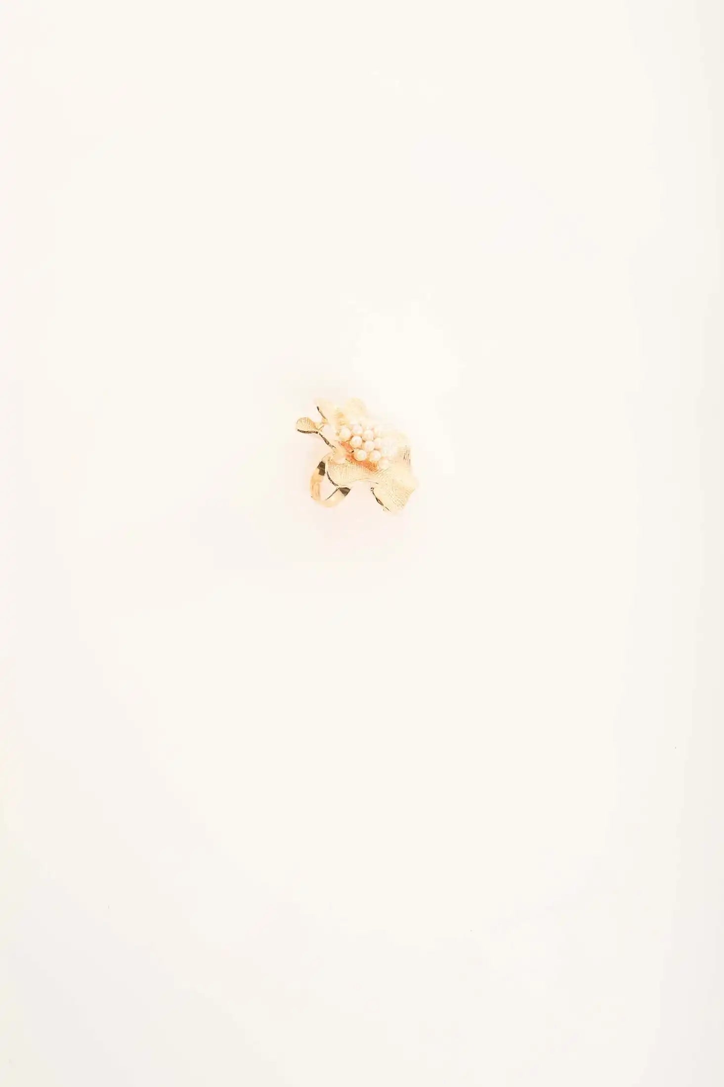 Floral Pearl Accent Ring