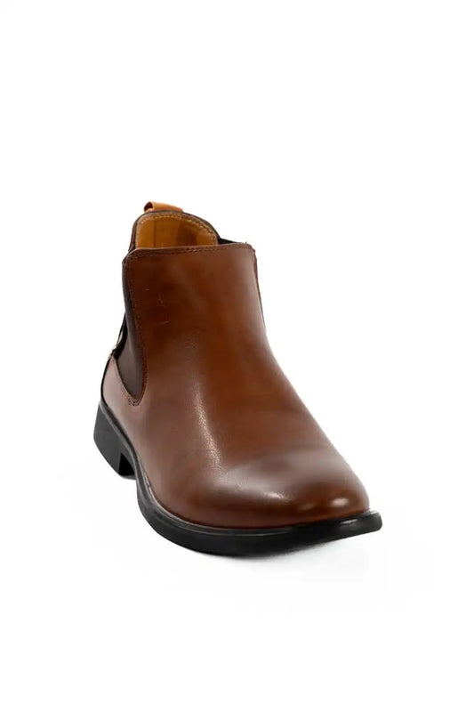 PU & Textile Half Boot with Elastic Side Panels