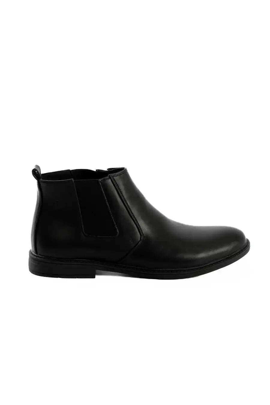 PU & Textile Half Boot with Elastic Side Panels