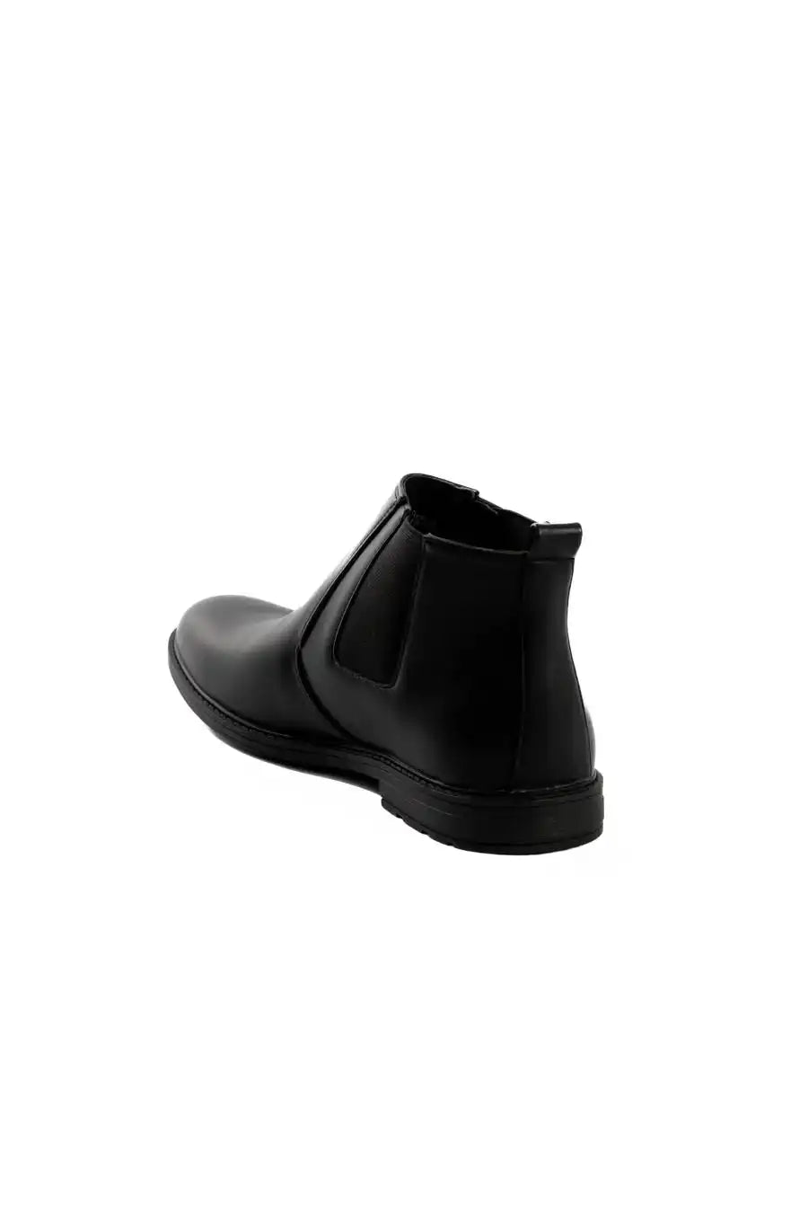 PU & Textile Half Boot with Elastic Side Panels