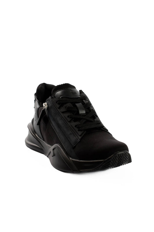 Black Velocity Zip Sneakers
