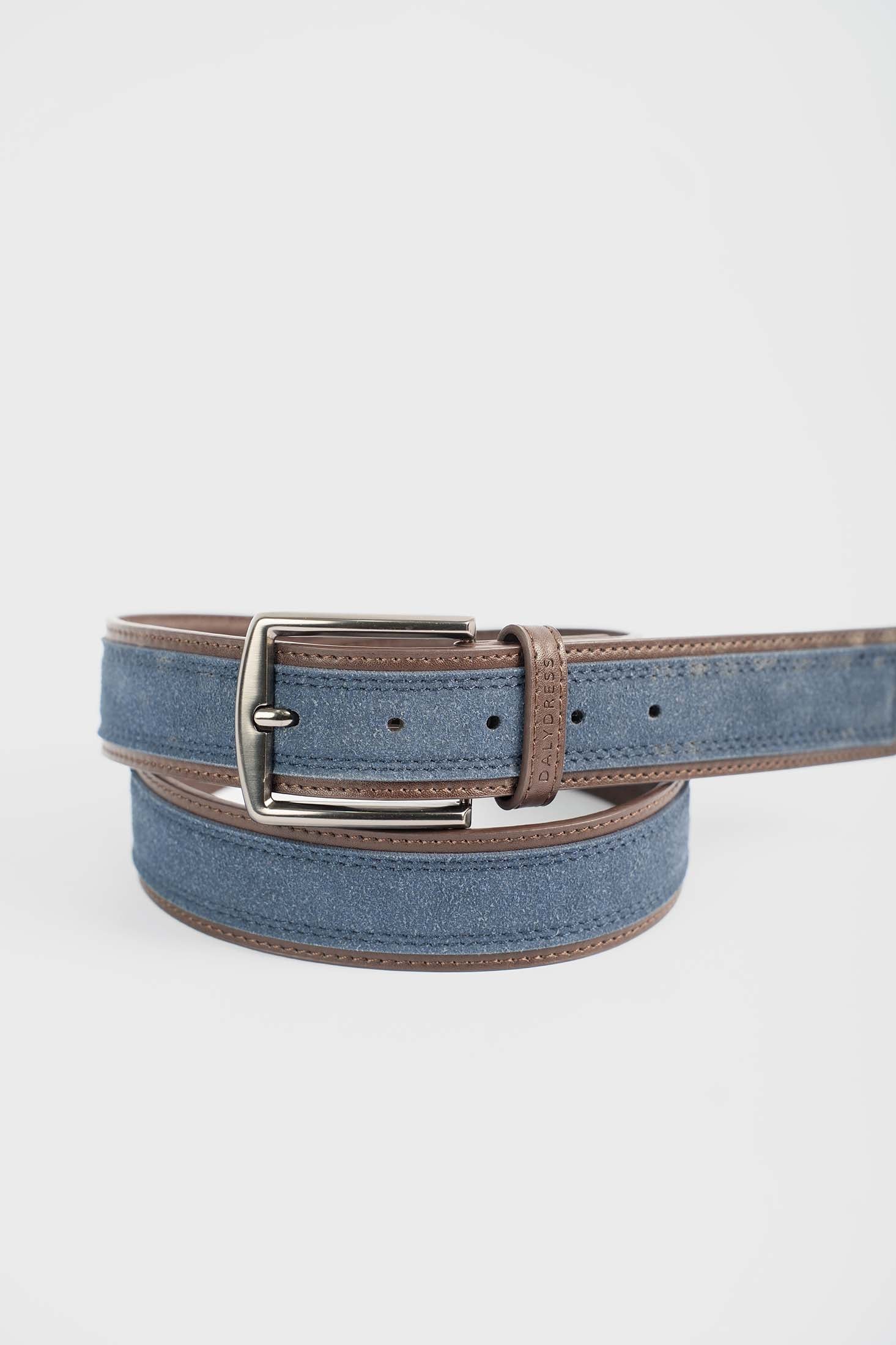 Blue Suede Contrast Belt