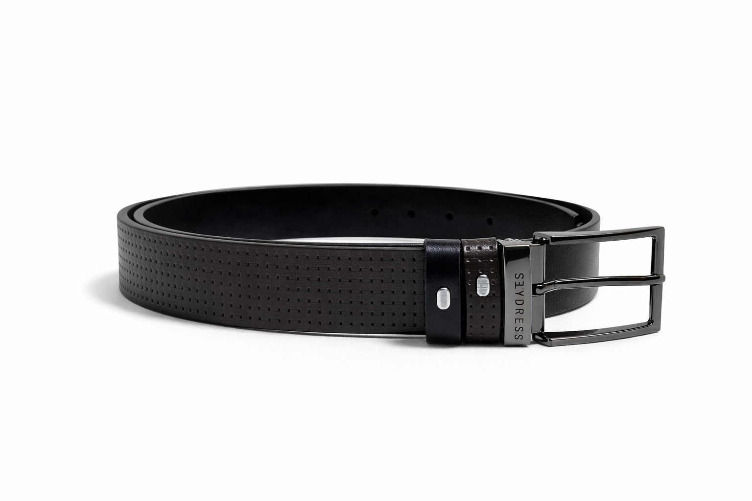 Midnight Black Leather Belt