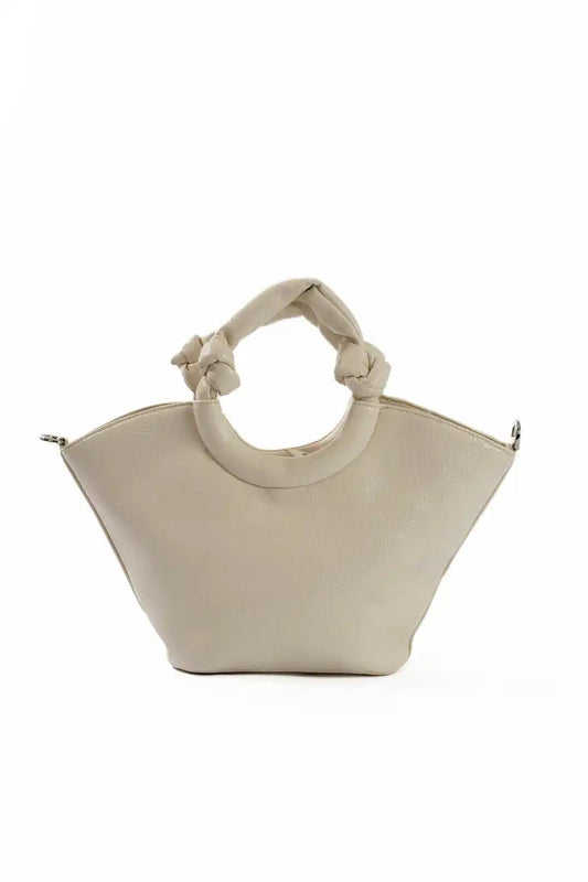 Circular Knotted Handle Leather Handbag