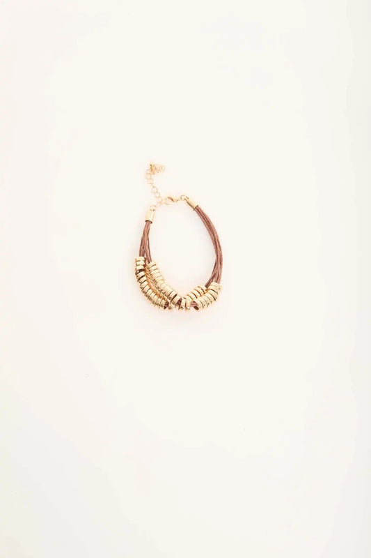 Layered Suede & Metal Bracelet