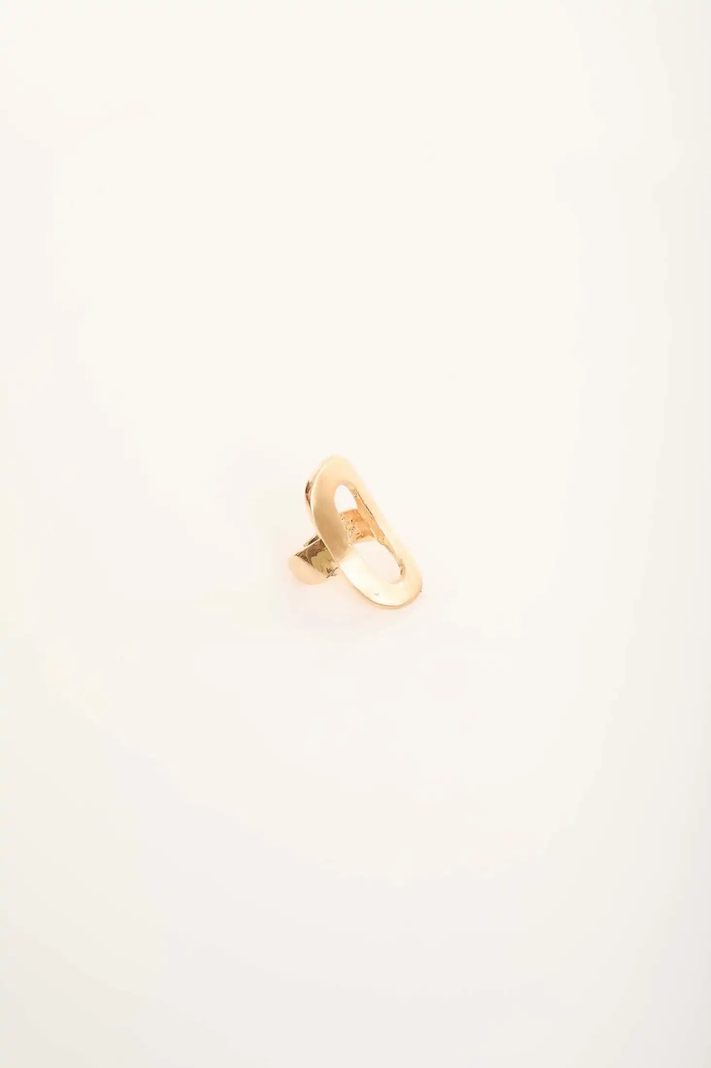 Geometric Elongated Hollow Statement Ring