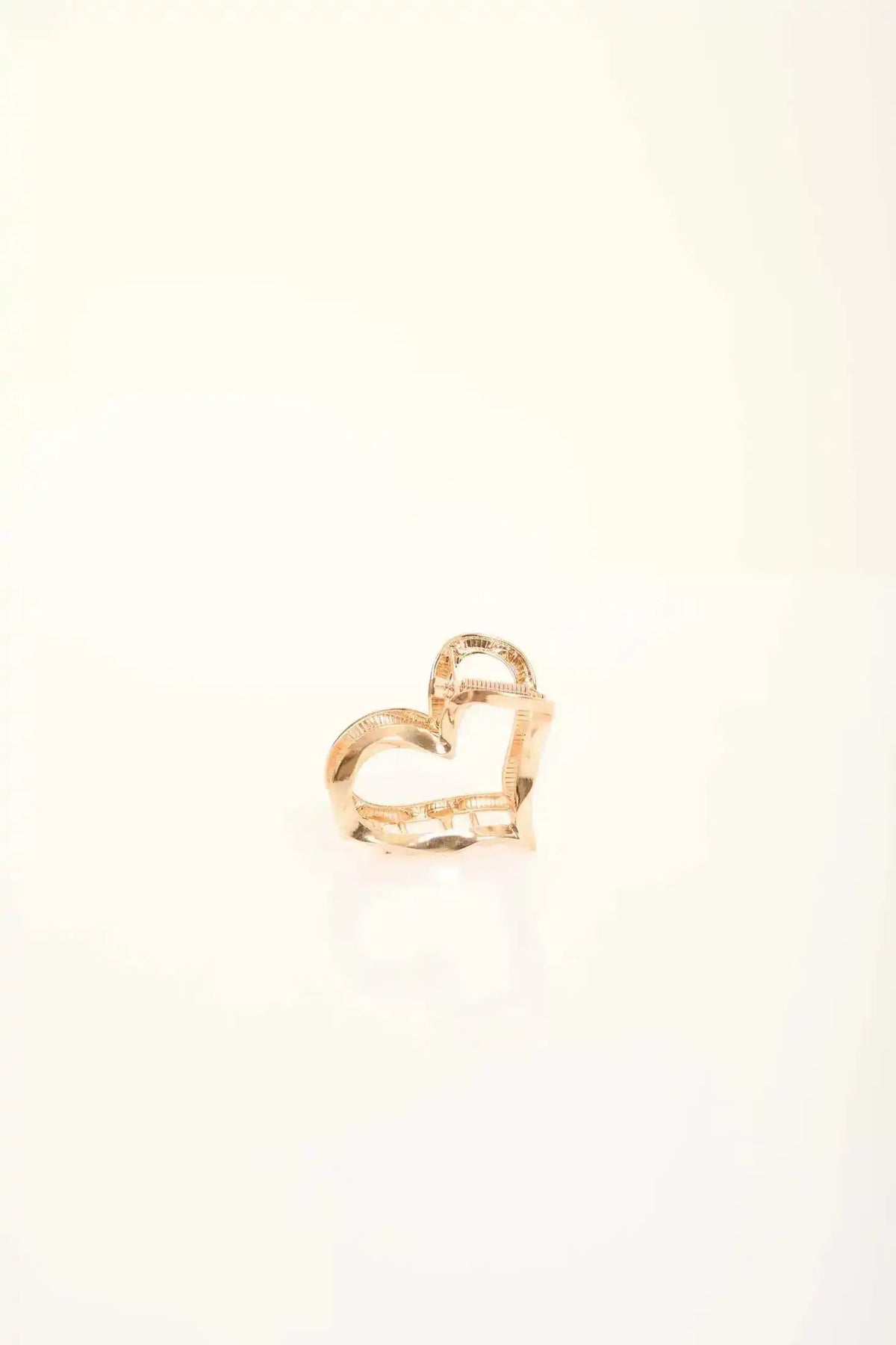 Wavy Heart Metal Hair Clip