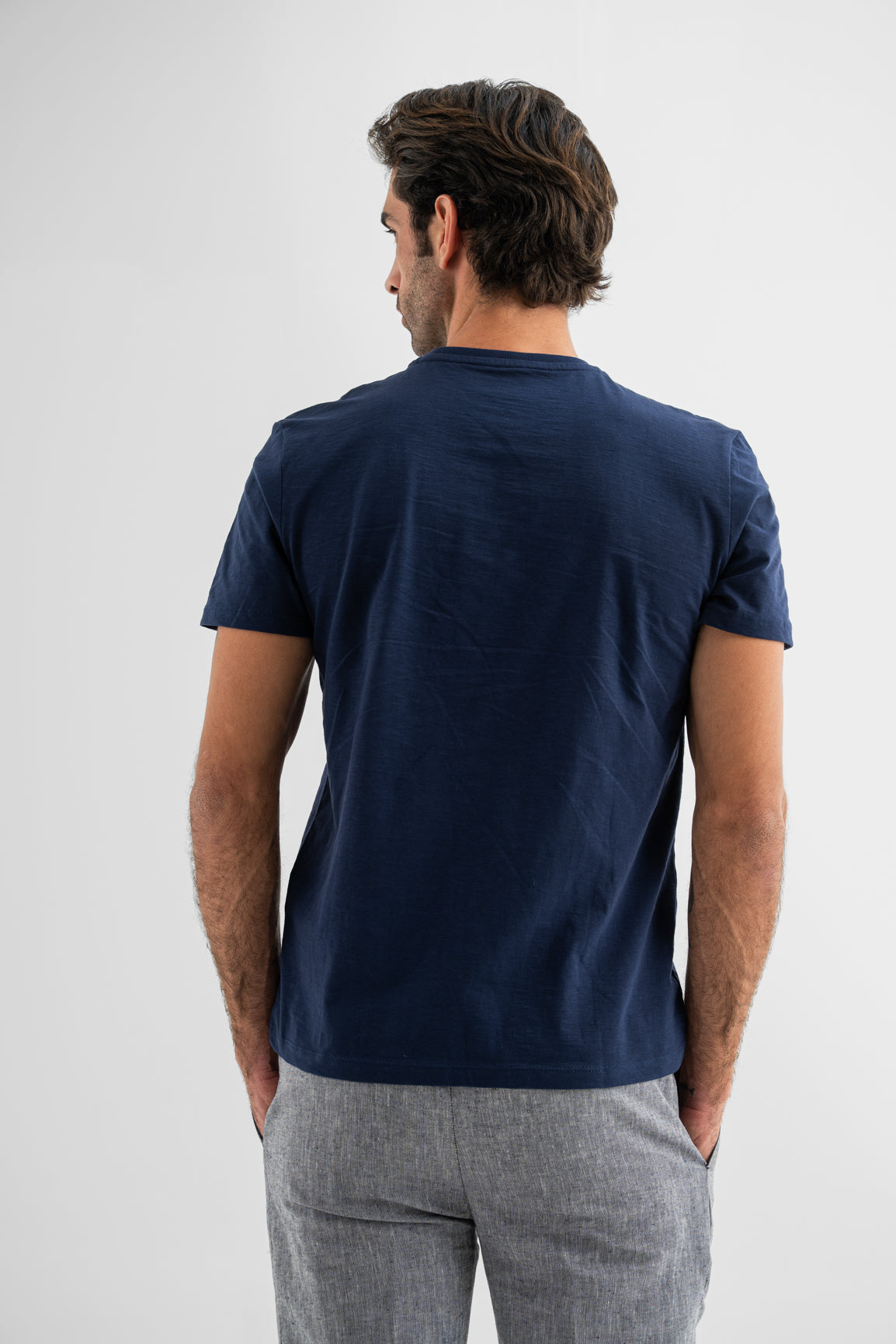 Men’s Navy Modern Fit Cotton Tee