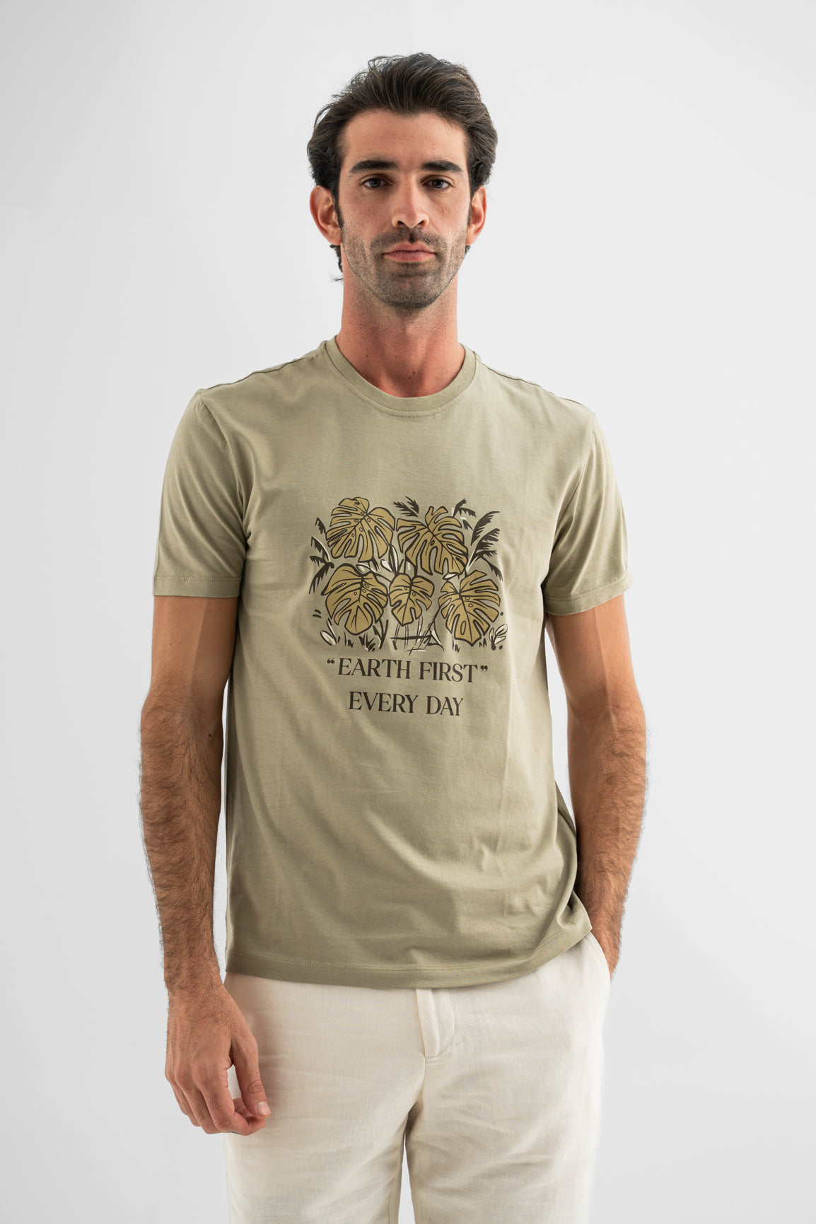 Sage Botanical Print Tee