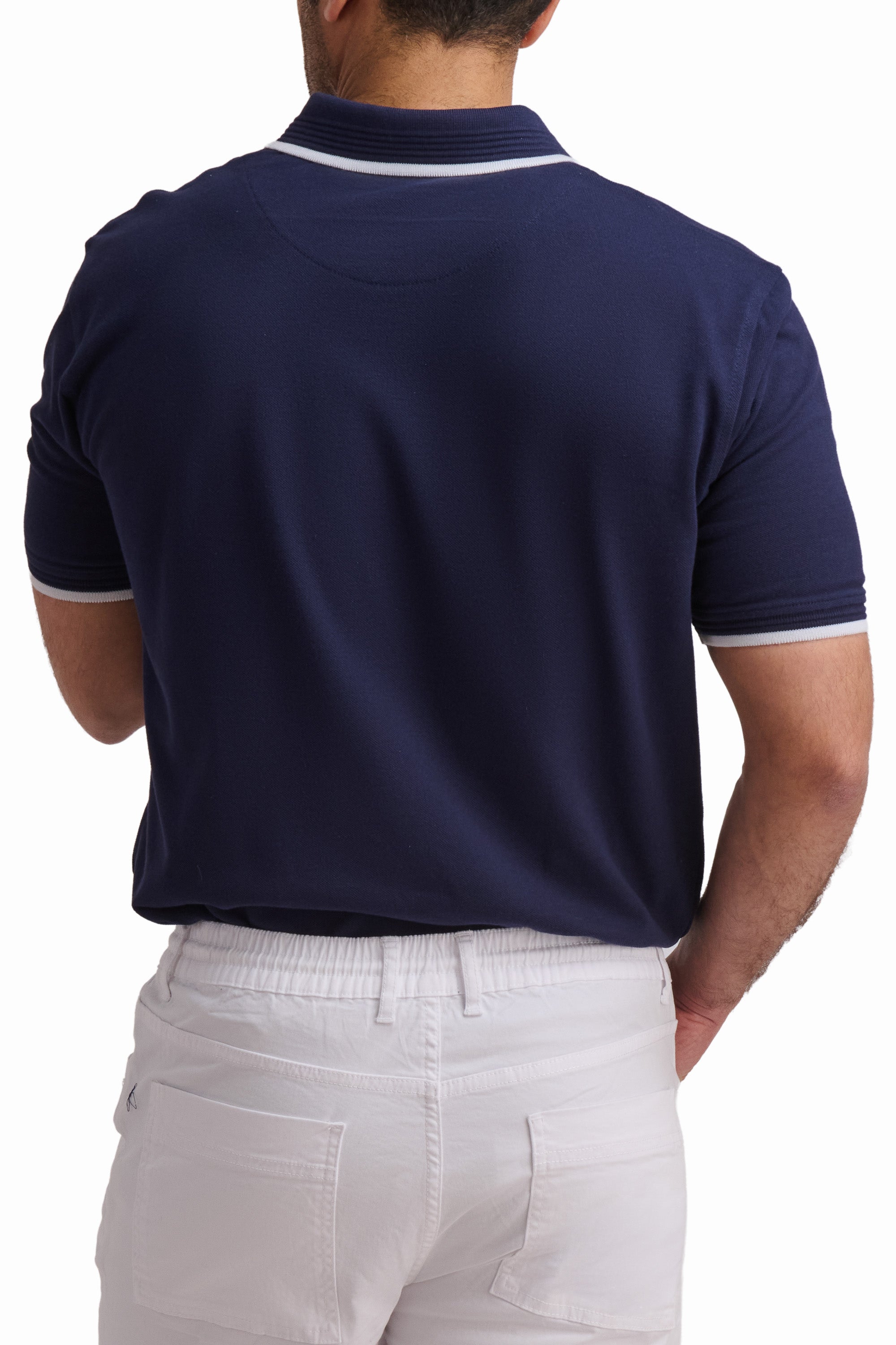 Navy Cotton Polo Shirt