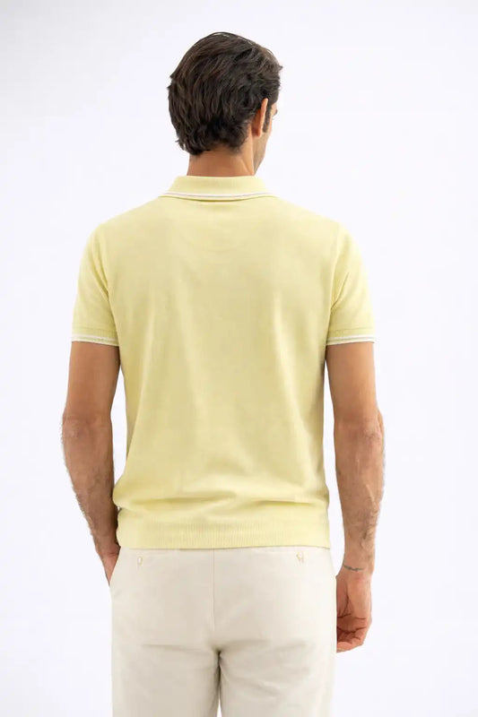 Soft Yellow Cotton Polo