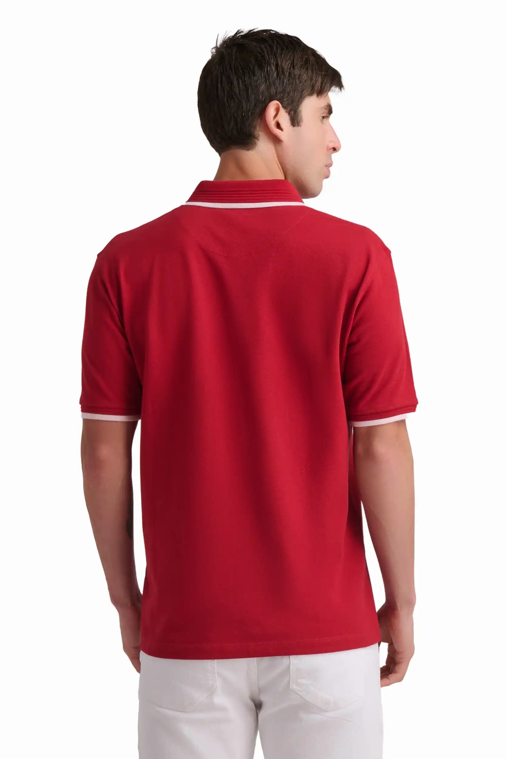 Cotton Polo Shirt with Contrast Trim