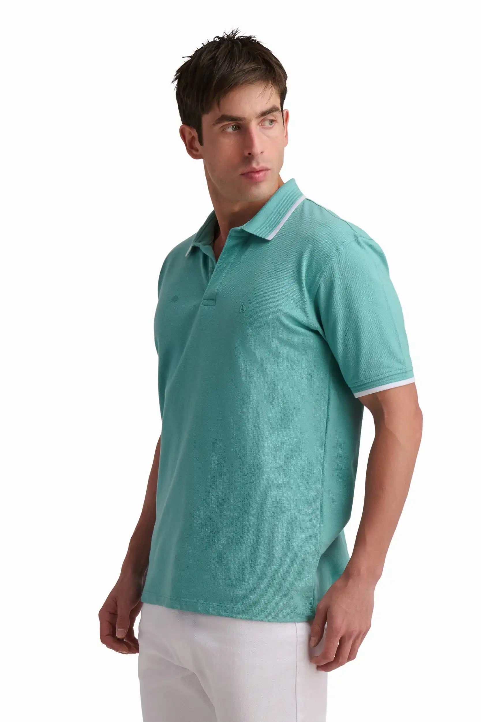 Cotton Polo Shirt with Contrast Trim
