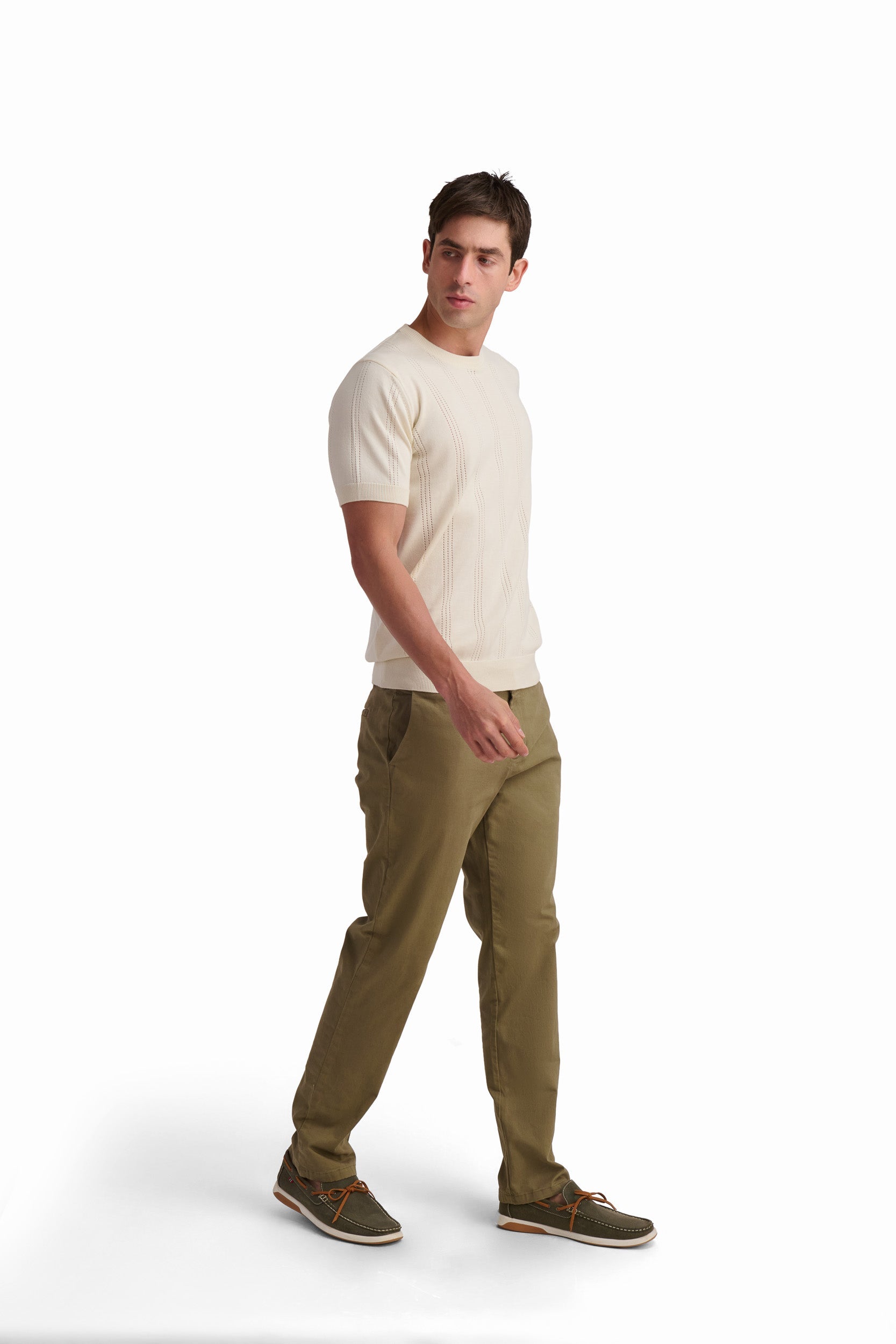 Men’s Coconut Milk Cotton Textured T-Shirt