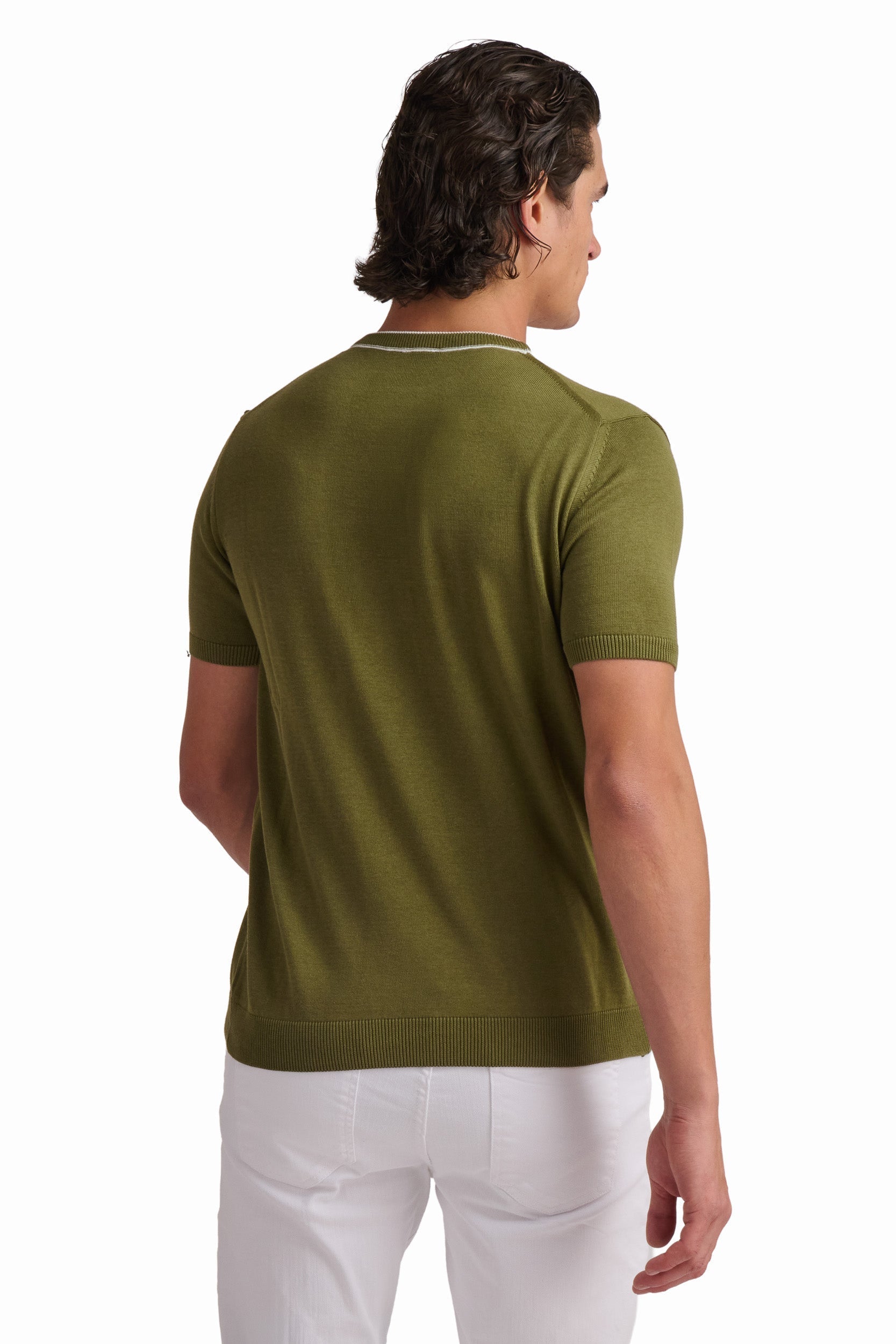 Men’s Olive Green Cotton-Modal T-Shirt