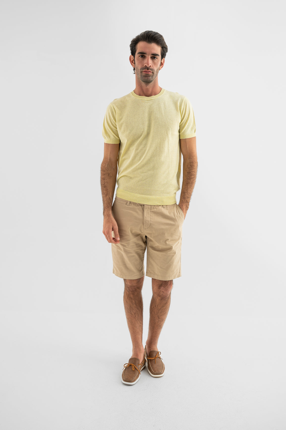 Lemon Linen Blend T-Shirt