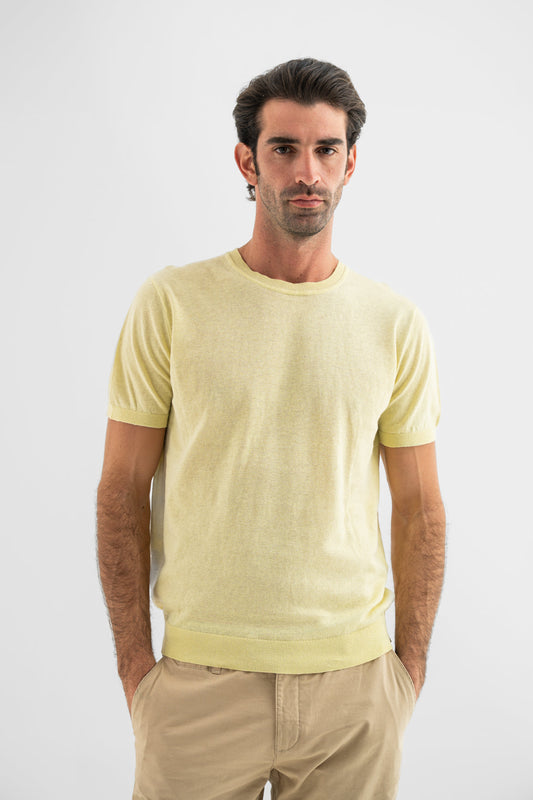 Lemon Linen Blend T-Shirt