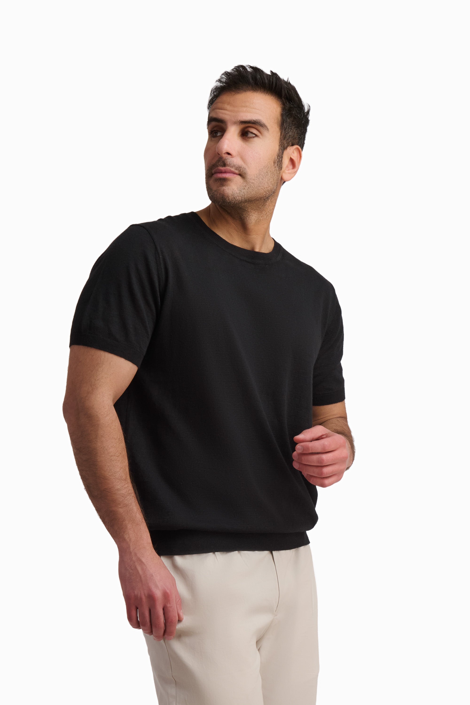 Jet Black Crew Neck