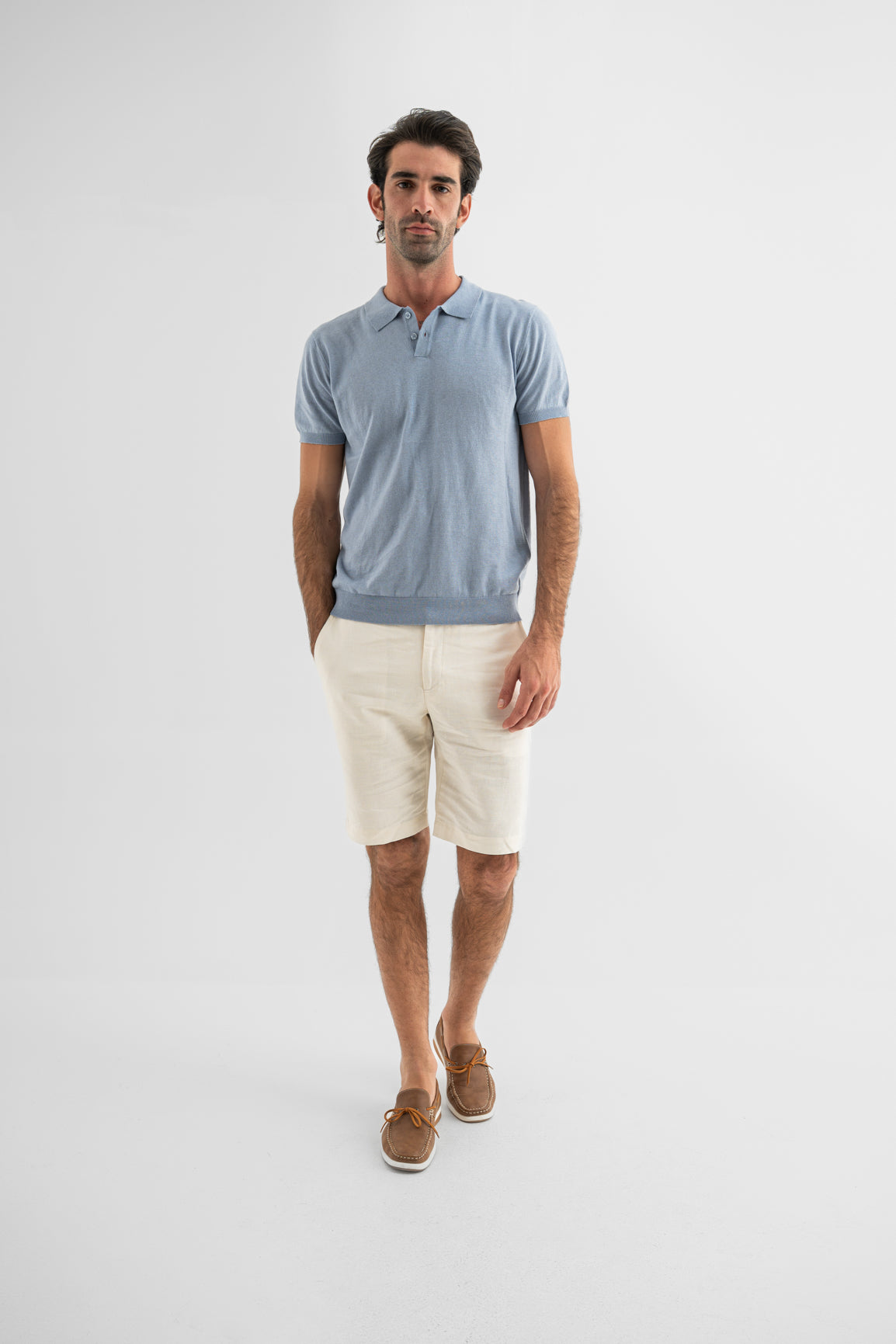 Sky Blue Refined Polo