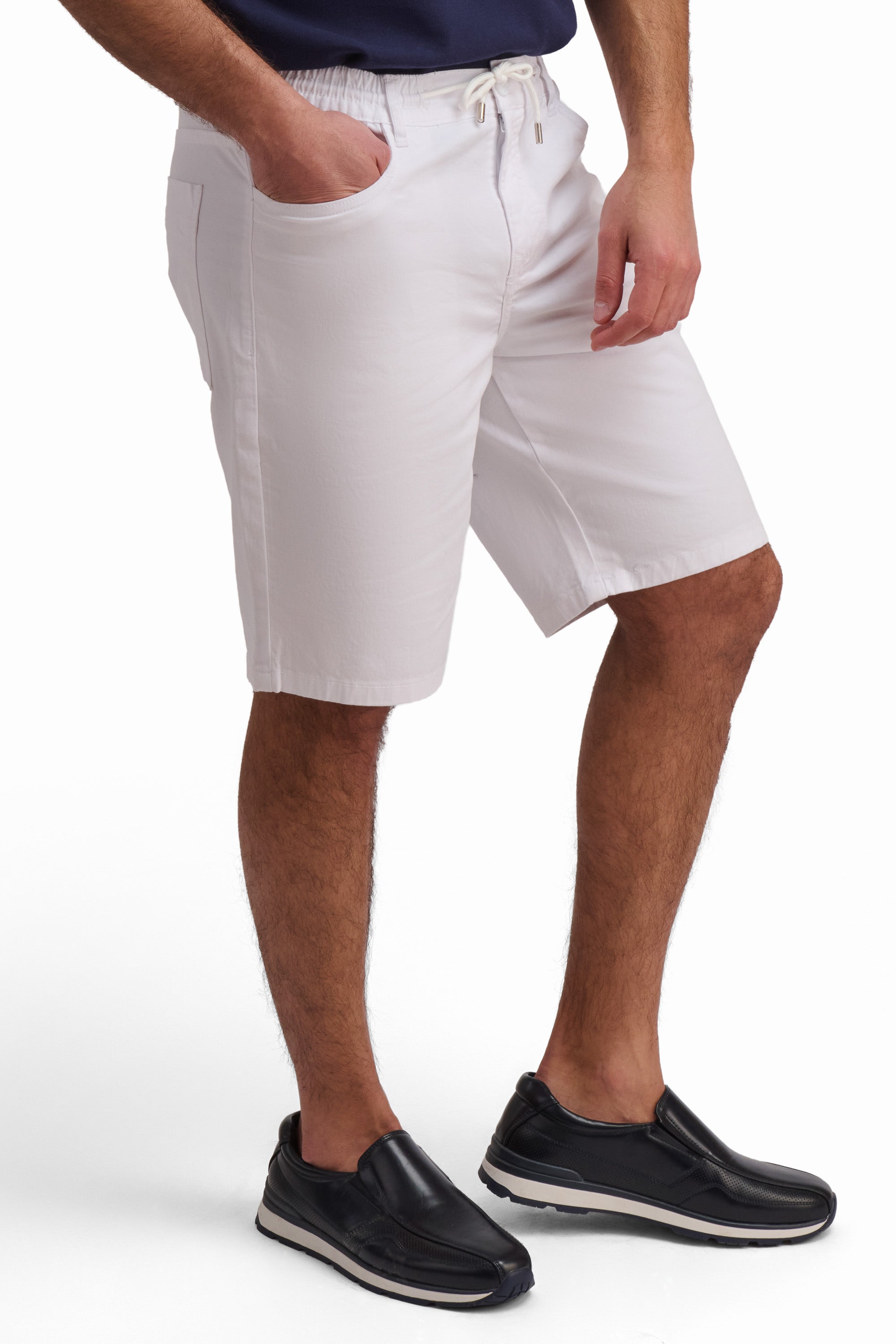 White Casual Shorts
