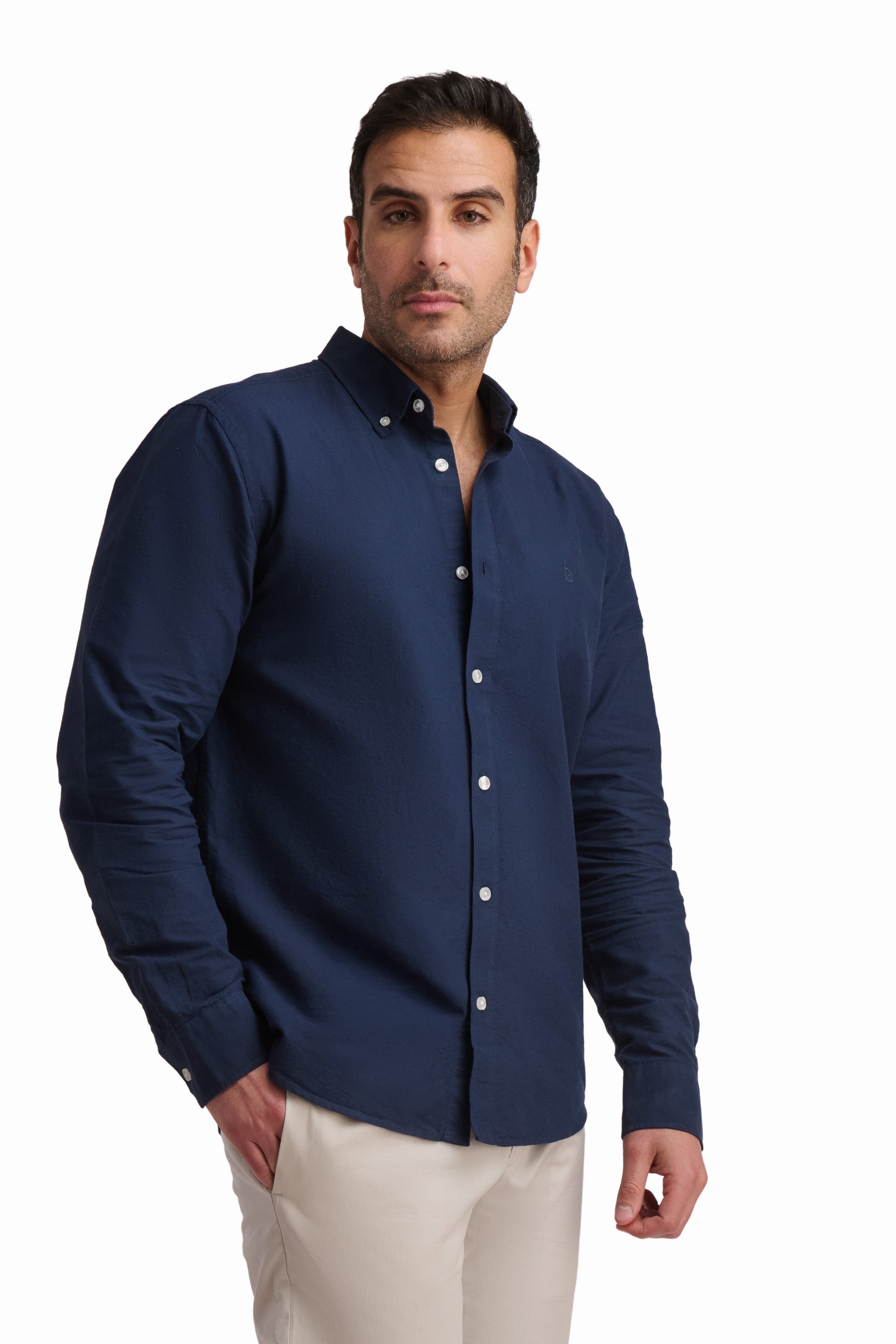 Deep Blue Cotton Shirt