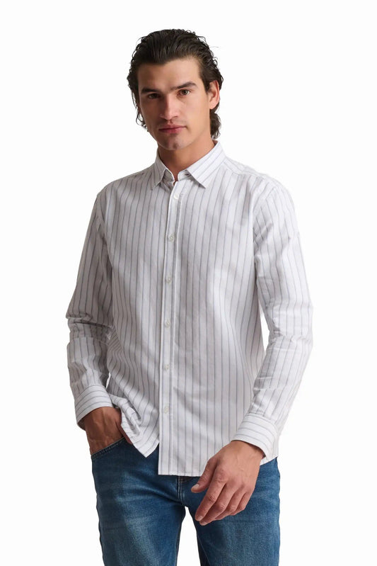 White Striped Cotton Shirt