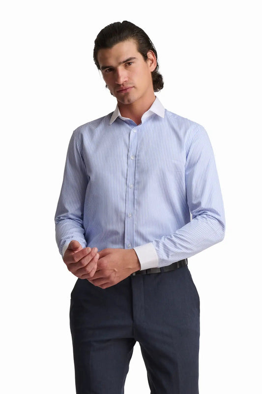 Classic Stripe Button-Up Shirt