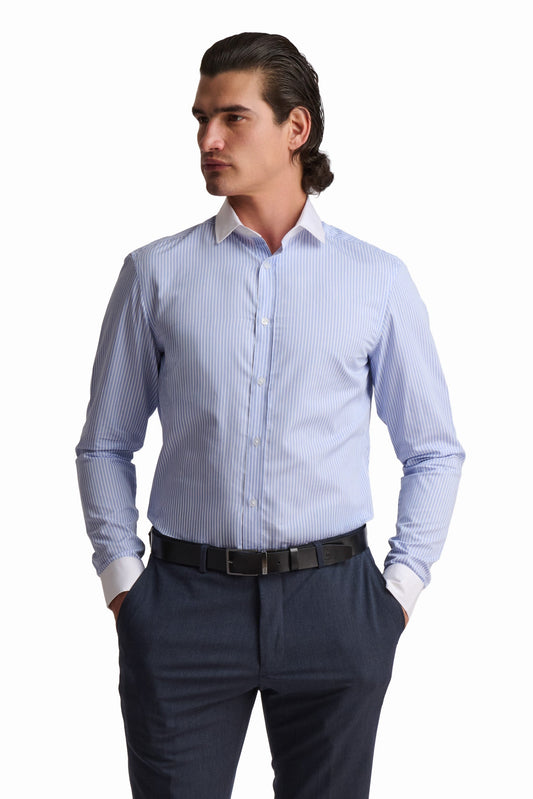 Classic Stripe Button-Up Shirt