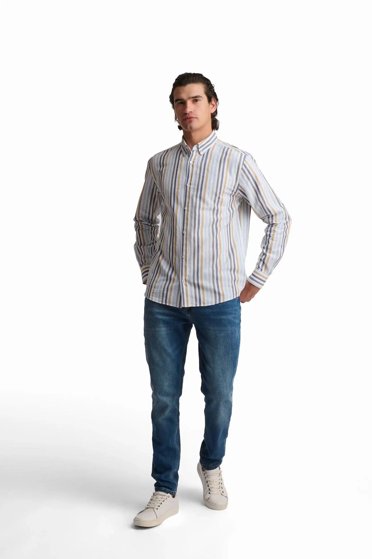 Striped Linen & Cotton Shirt