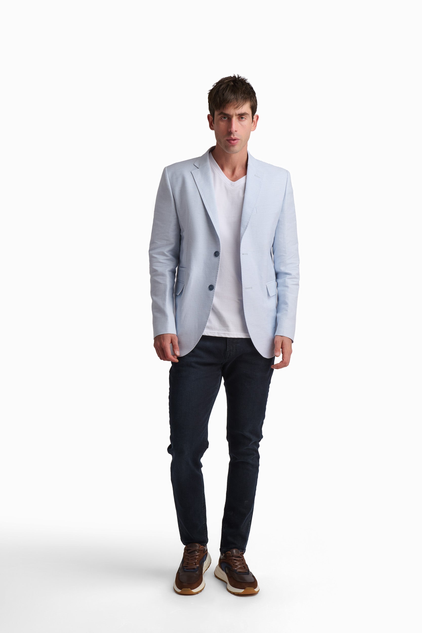 Light Blue Linen Blazer