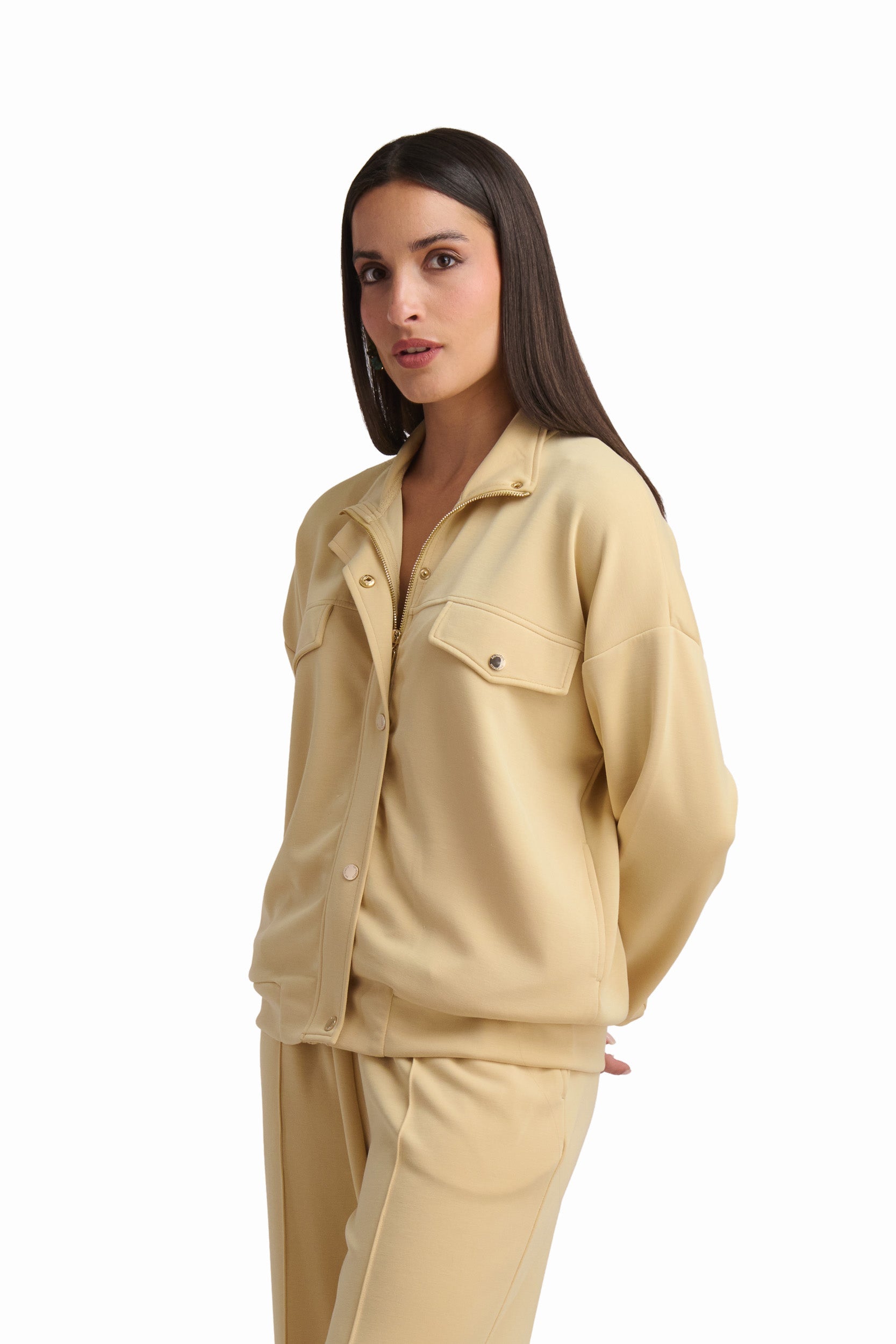 Mocha Utility Zip Jacket