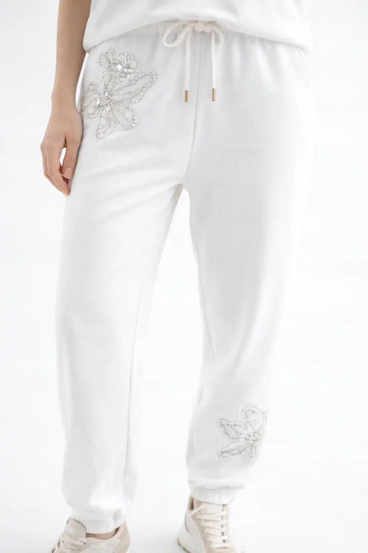 Embellished Drawstring Jogger Pants