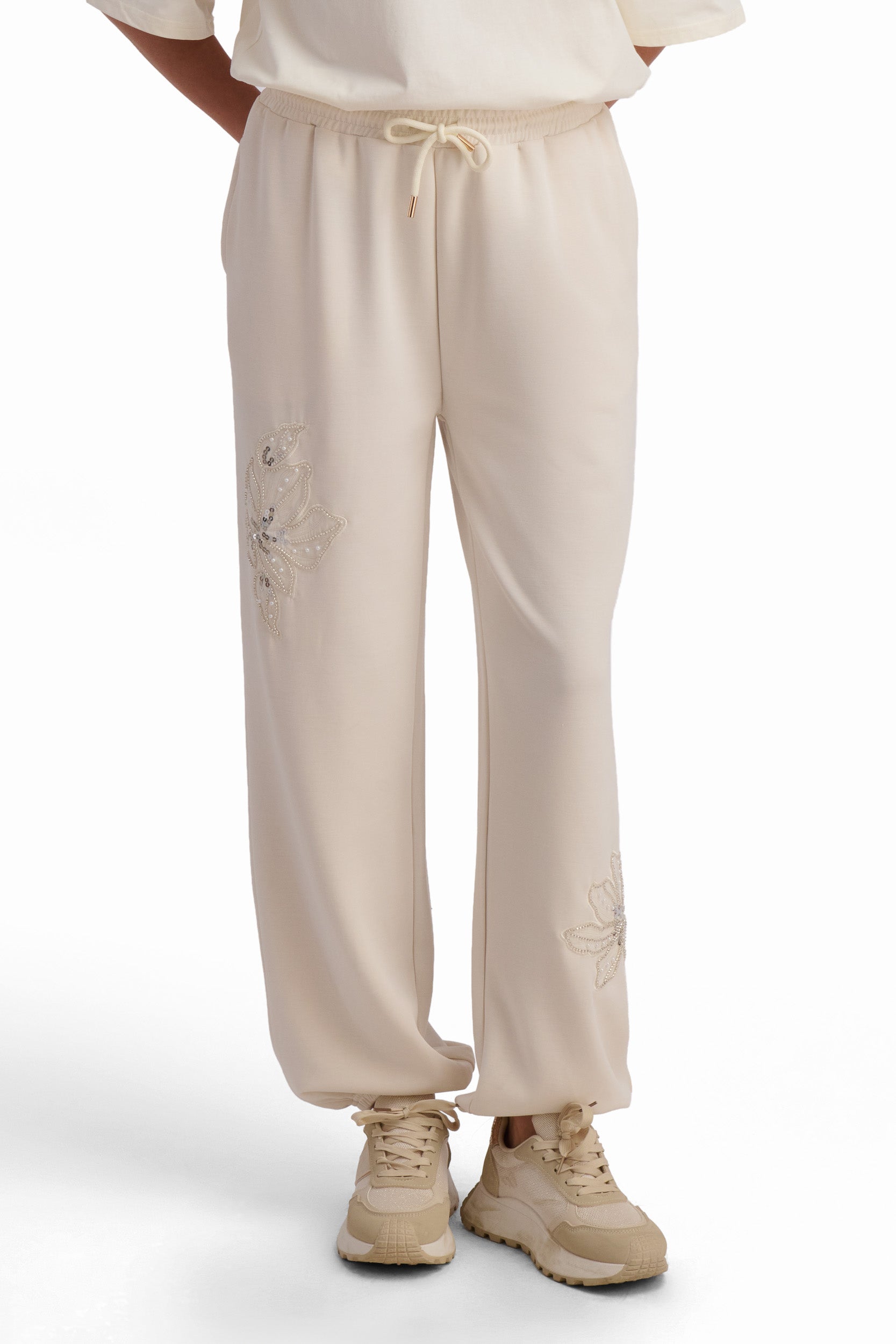 Embellished Drawstring Jogger Pants