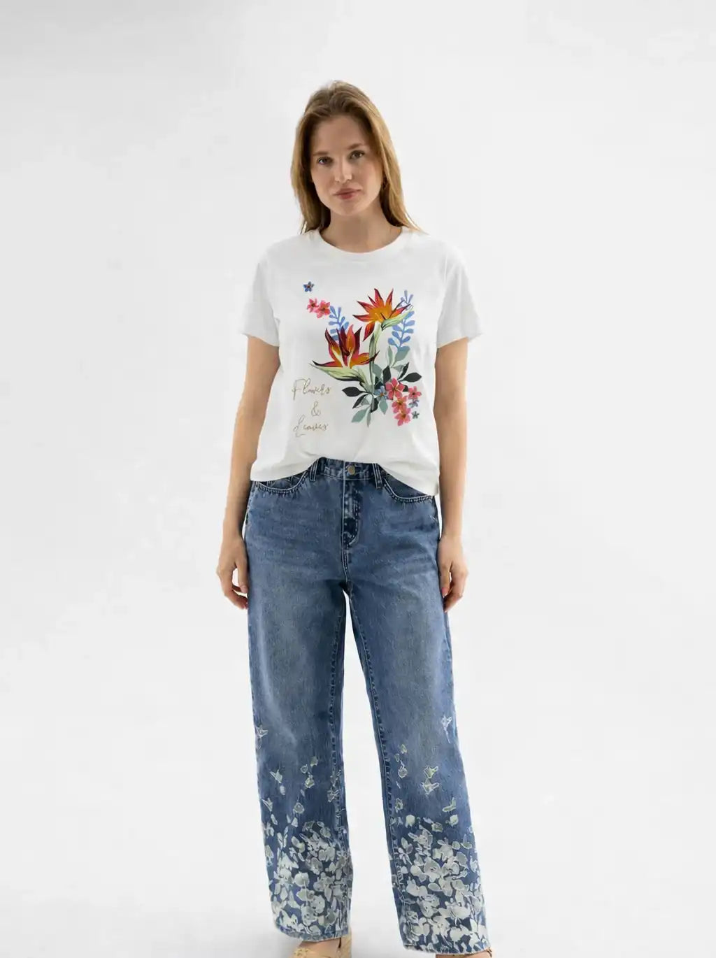 100% Cotton Floral Print T-Shirt